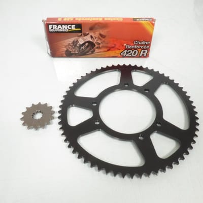 fe kettingset voor motorfiets rieju 50 mrt 2018 tot 2020 14x62 steek 420 Ø105mm nieuw