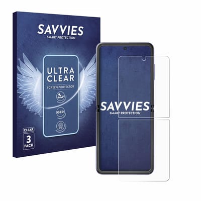Savvies - Screenprotector voor Samsung Galaxy Z Flip 5G - Folie Beschermfolie transparant 6 Stuks