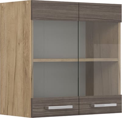 Vicco R-Line Glazen keukenkast – 60 cm Edel grijs