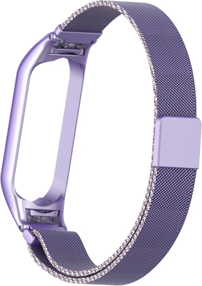 Milanees bandje - geschikt voor Xiaomi Mi Band 5 / Mi Band 6 - lila