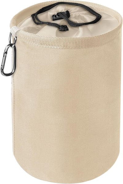 Wasknijper Tas Ophangen, voor maximaal 150-200 wasknijpers, Grote Waterdichte Wasknijper Tas met Trekkoordsluiting voor Indoor Outdoor Pegs Organizer Opslag, beige, 20 x 20 x 28 cm