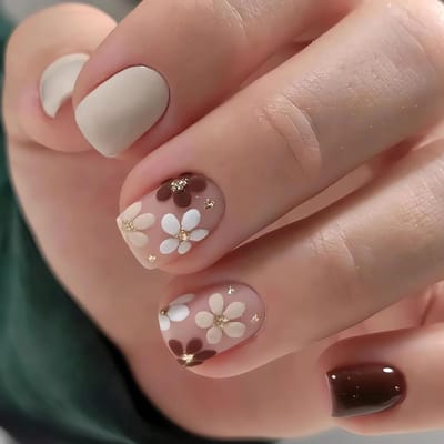 Dailygoods- Nagelstickers 24 stuks - Bloemendruknagels - Lente design - Veilig en duurzaam - Geschikt voor nagelsalon - Inclusief nagelvijl en jelly-stickers - Druknagels