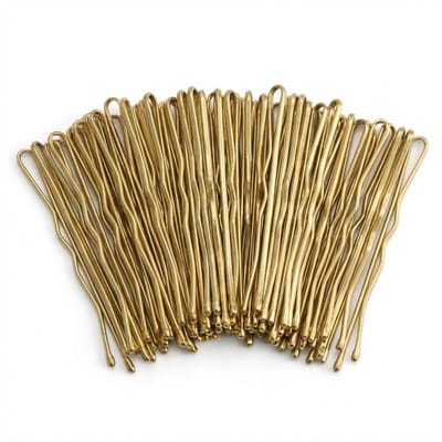 Goudkleurige haarspelden – set van 50 stuks – metalen haar pinnen voor dames en heren – antislip bobby pins – lengte 3,5 cm – handige verpakking voor dagelijks gebruik en haarstyling