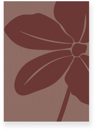 Poster 20x30 cm - Bloem - Bladeren - Bruin - Minimalistisch - Botanisch - Muurdecoratie - Wanddecoratie