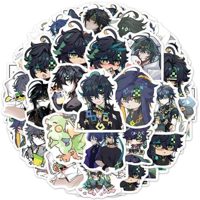 Sunsyea Genshin Impact Merchandise Fans Collectie Rolstickers 66 Stuks Kinich 66 Pieces