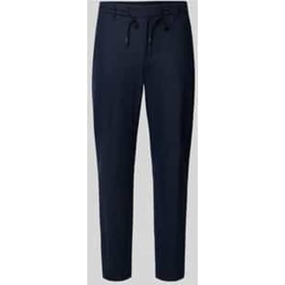 Tapered stoffen broek met wol Model 'PERIN'