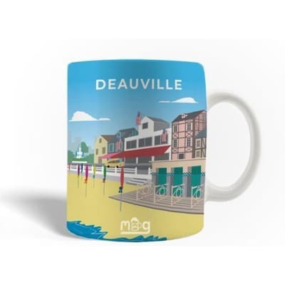 Mug en Céramique Deauville Commune en France Dessin