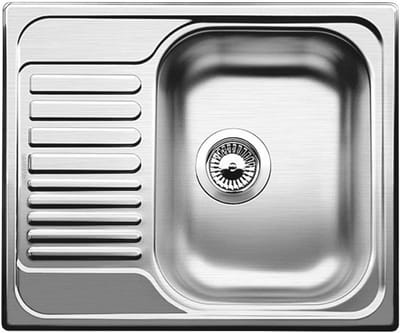 ingebouwde spoelbak 45cm RVS - blanco - 516524