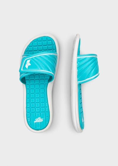Badslippers met klittenbandsluiting - türkis - Gr. 38 van Goldner Fashion