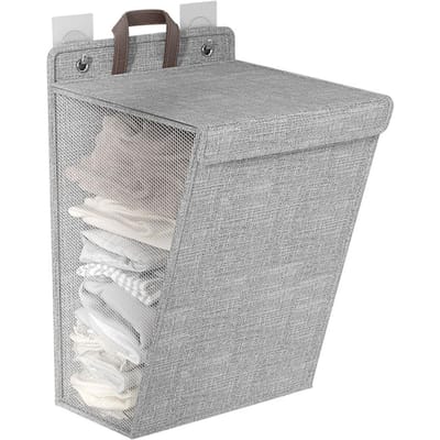 Panier à linge mural pliable Panier à linge sale peu encombrant Pliable Grey Medium Size gray