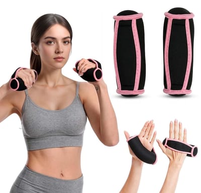 Dailygoods- Halters 0,5 kg - Set van 2 - Antislip Loophalters - Ademend Composietweefsel - Verstelbare Riem - Ideaal voor Krachttraining - Handgewichten