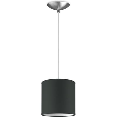 Moderne hanglamp Bling - antraciet - verlichtingspendel Basic inclusief lampenkap 16/16/15cm - pendel lengte 100 cm - geschikt voor E27 LED lamp - Pendellamp geschikt voor woonkamer, slaapkamer, keuken