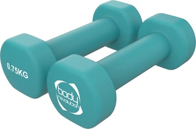 Neopreen halters - roze - 2x0,75 kg - anti-rol ontwerp