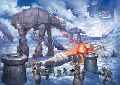 Schmidt Star Wars puzzel Battle of Hoth 1000 stukjes karton.