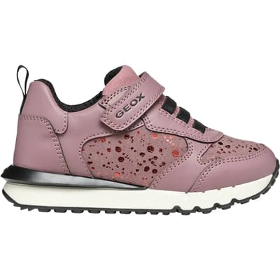 GEOX FASTICS MEISJES Sneakers - DONKERROZE - Maat 33