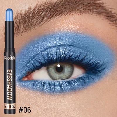 Oogschaduw Stick Hemelsblauw – Langhoudende Blauwe Oogschaduw met Metallic Shimmer Finish – Waterproof Eyeshadow Stick