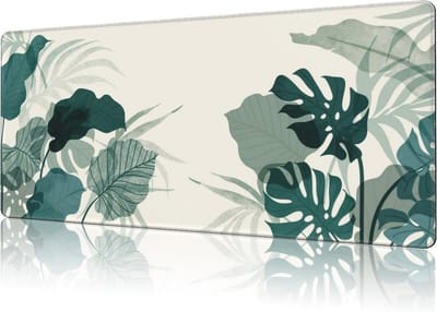 XL XXL XL Muismat Bureauonderlegger Planten Bladeren Antislip Voor Gaming en Kantoor 90x40 cm