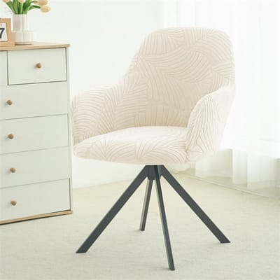 Verdikte Hoge Fauteuilhoes Maïskolf Roterende Bureaustoelhoes Huis Hotel Banket Eetstoel Stoelhoes High-end Uitstraling 48*43*40cm beige
