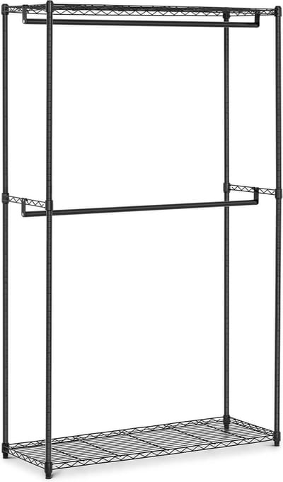 Metalen kledingrek - 120 x 45 x 200 cm - 200 kg - zwart - Royal Catering
