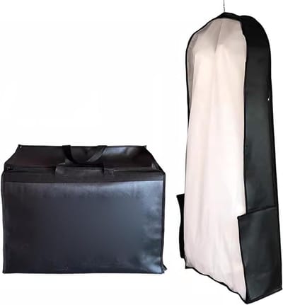 Lange Jurkhoezen - Kledingbeschermers - Kleding Opbergen - Ademend Materiaal - 75x30x200cm - Zwart