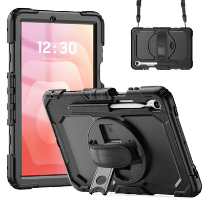 Accezz Tablet Hoes - Geschikt voor Samsung Galaxy Tab S11 - Backcover Shoulder Strap - Zwart