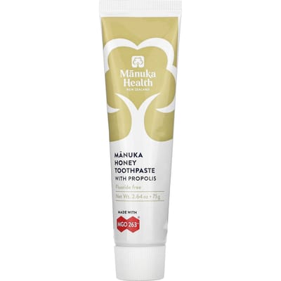 Manuka Health, Dentifrice au miel de Manuka sans fluorure et à la propolis, 78 g (75g) white