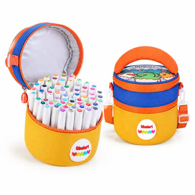 Acrylmarkers - set met 60 kleuren - zachte punt en directe inkttoevoer - kindervariant voor tekenen en DIY - basisverpakking