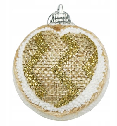 Rustieke Kerstballen Set 6 stuks 5 cm - Onbreekbaar