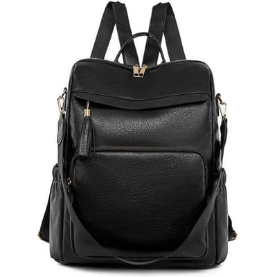 Sac à dos en cuir souple Nouveau matériau PU Sac à dos décontracté rétro pour femmes Sac à dos pour femmes Grande capacité Sac pour femmes