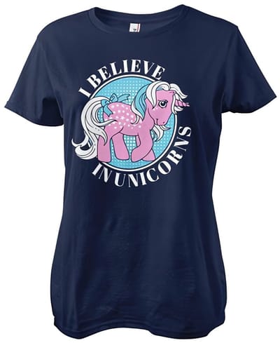 My Little Pony Dames-T-shirt 'I Believe In Unicorns' in meisjesachtige stijl
