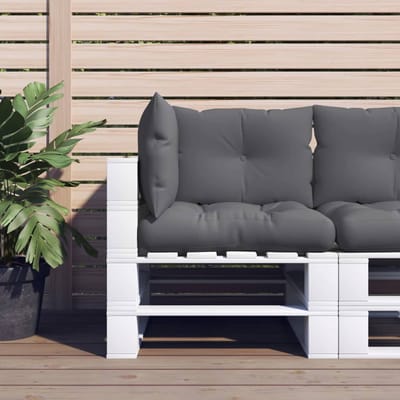vidaXL - Palletkussens - 3 - st - stof - antracietkleurig