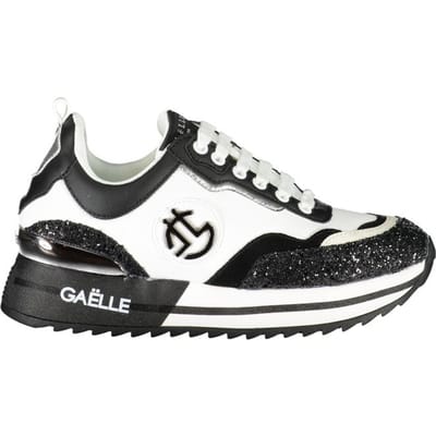 Gaelle Paris Zwarte Polyurethaan Dames Sneaker