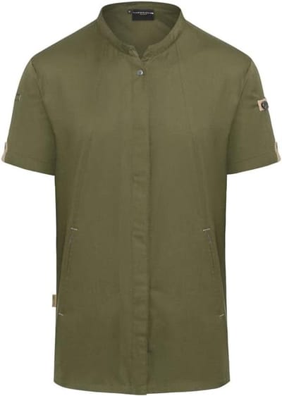 Koksjas Korte Mouw - Chefsjas Werkjas - Professioneel Koken - Ademend Rugpand - 72% Gerecycled Polyester - Zwart