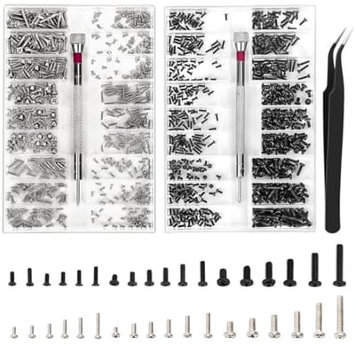 1000 Stuks Mini Schroevenset voor Reparatie van Brillen, Laptops, Sieraden en Meer
