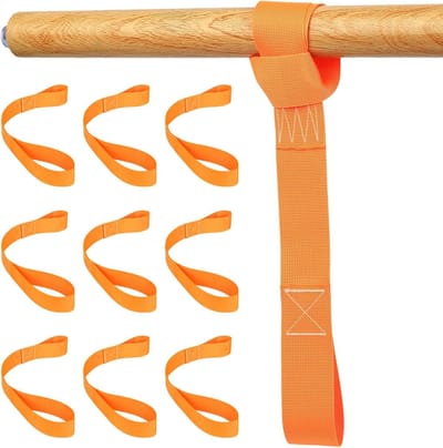 Zachte Lussen Riemen - Sjorbanden Transport - Veilig Vervoeren - Krasbestendig Ontwerp - 10 Stuks 1000kg - Oranje