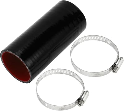 Dailygoods- Silicone Slang 2.36" ID - 5.91" Lengte - 4-Laags - Zwart/Rood - Hoge Temperatuur Weerstand - Geschikt voor Koelvloeistof - Koelslang