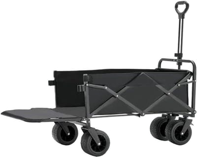Opvouwbare Handkar - Strandkar Tuinwagen - Spullen Vervoeren - Grote Wielen Zand - 120x50x102cm - Groen