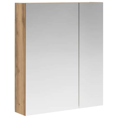 vidaXL - Badkamerspiegelkast - Artisanaal - eiken - 60 - x - 14,5 - x - 70 - cm
