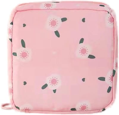 Menstruatiezak - Opbergtasje - Hygiënisch opbergen - Waterdichte Oxford stof - 12 x 12 cm - Roze