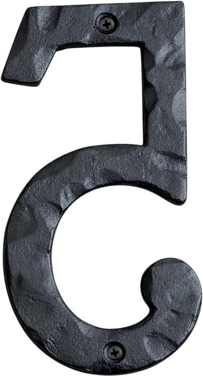 Huisnummers Gietijzer - Adresbord - Huis Identificeren - Rustieke Look - 6 Inch - Zwart