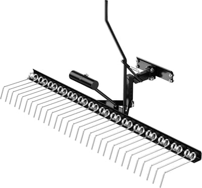 Verticuteerhark Zitmaaier - Gazonbeluchter Hark - Gazononderhoud Verbeteren - Werkbreedte 120cm - 120 x 57.5 x 67 cm