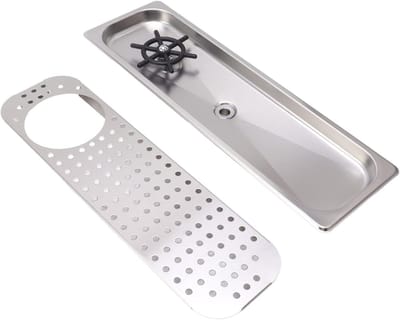 Glazen Spoeler - Bar Accessoire - Snel Glazen Wassen - Hands-free Reiniging - Onderbouw Model - Roestvrij Staal