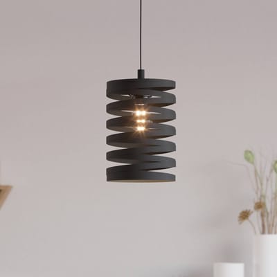 EGLO Cremella Hanglamp - E27(excl.) - industrieel - 18 cm - Zwart