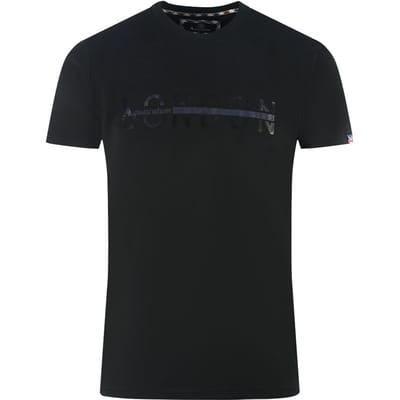 Aquascutum London 1851 Split Logo Black T-Shirt