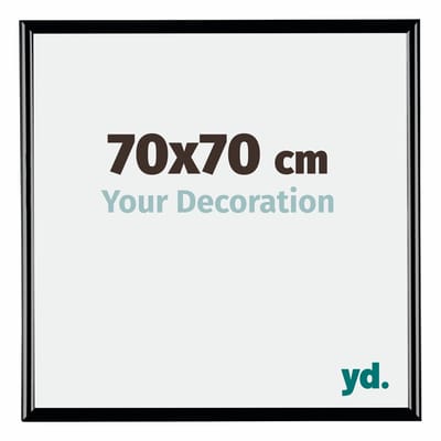 Your Decoration - Fotolijst 70x70 cm - Kunststof - Zwart Hoogglans - Bordeaux
