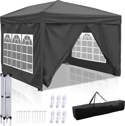 Vouwbaar Paviljoen - Partytent Tuin - Feesten Buiten - In Hoogte Verstelbaar - 3 x 3 Meter - Meerdere Kleuren