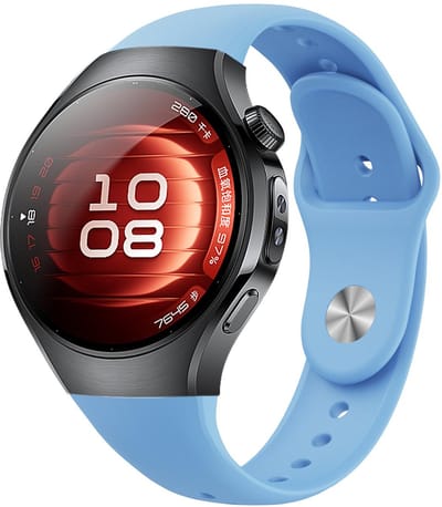 By Qubix - Classic sportbandje 'True Fit' - Blauw - geschikt voor Huawei Watch 5 - 46mm