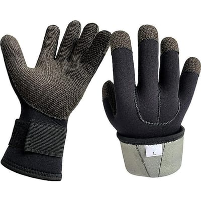 5mm Kevlar Duikhandschoenen Antislip Surfen Vissen Jagen Handschoenen Verdikken Warm Houden Krasbestendig Winter Neopreen Duikuitrusting XL
