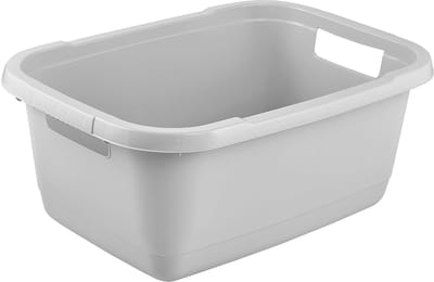 Compacte wasmand - 5 kg wasgoed - 1 stuk - Nordic Grey - kunststof - 55 x 40 x 23 cm