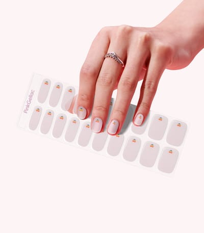 Pink Gellac UV Nagelstickers - Gellak Stickers 0053 Chromatic Love - Nail Art Gel Stickers voor Nagels - 20 stuks in 10 maten